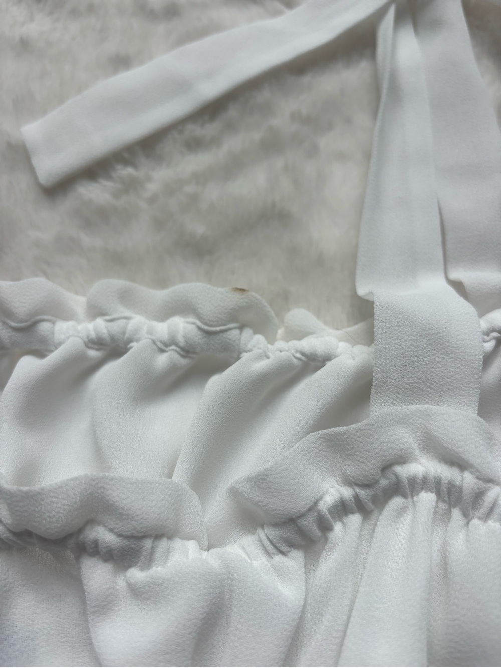 Wilfred White Strapless Ruffled Bandeau Top - Picture 13 of 15